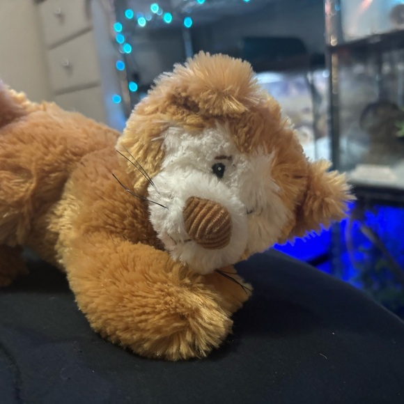 Russ Berrie CALIE Lion Cub Orange Kitty Cat Plush 9" Tan White Stuffed ROAR meow - Picture 1 of 7